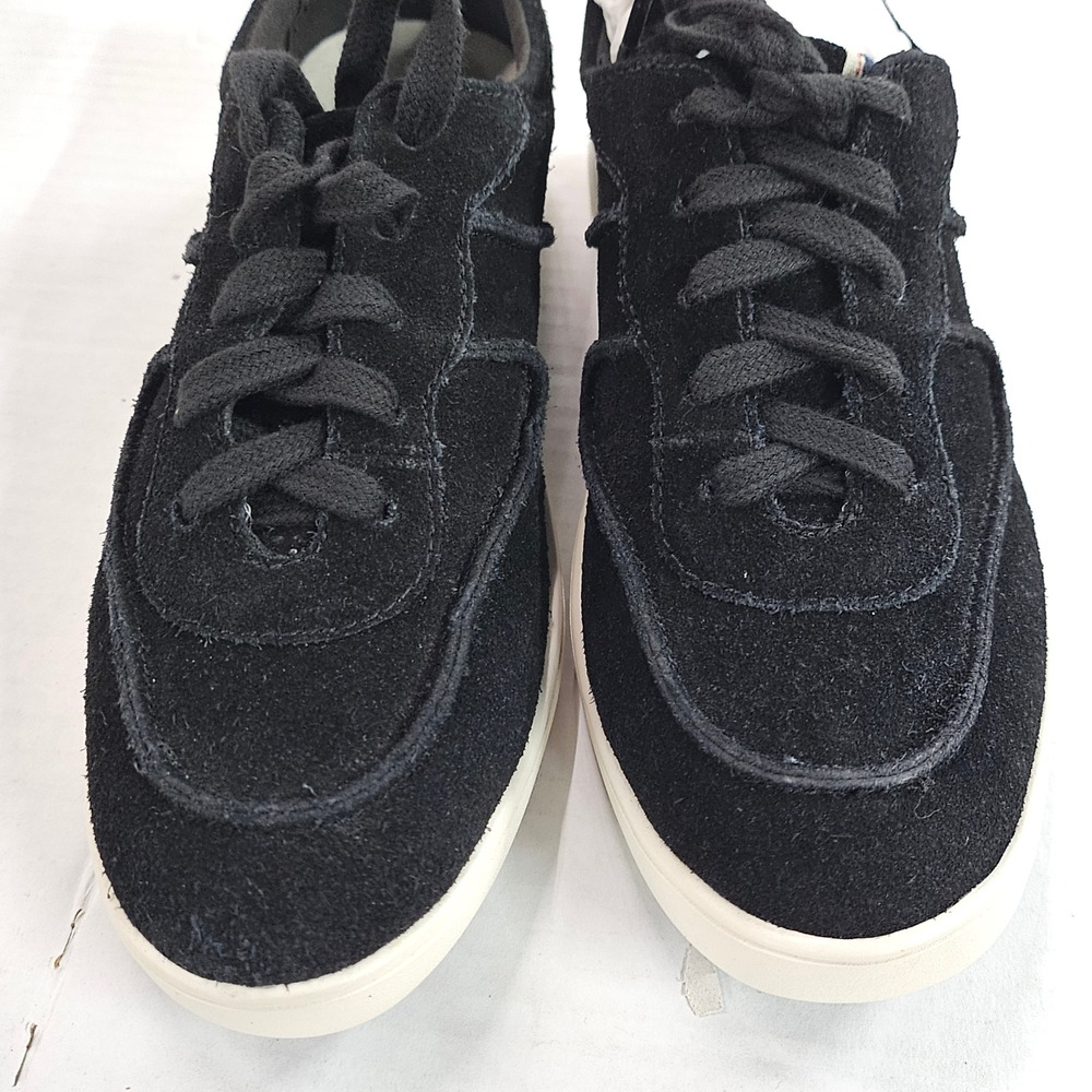 ED Ellen DeGeneres Akemi Black Suede Lace Up Sneakers Womens 5M ED-AKEMI